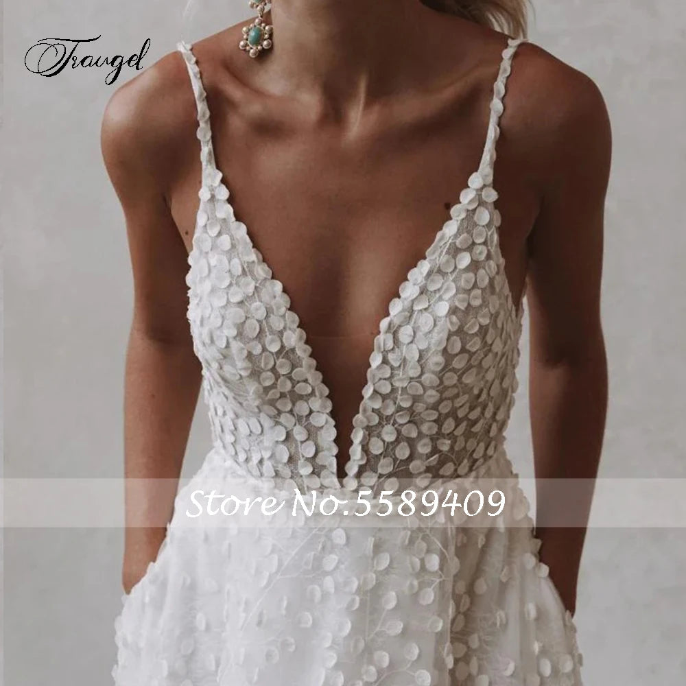 Backless Lace Wedding Dress