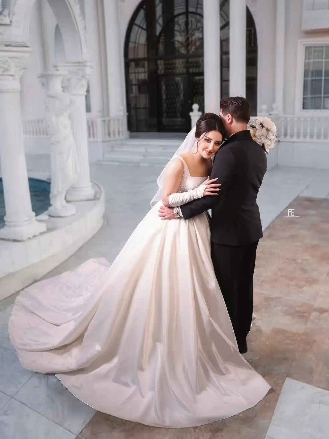 Satin Ball Gown Wedding Dress