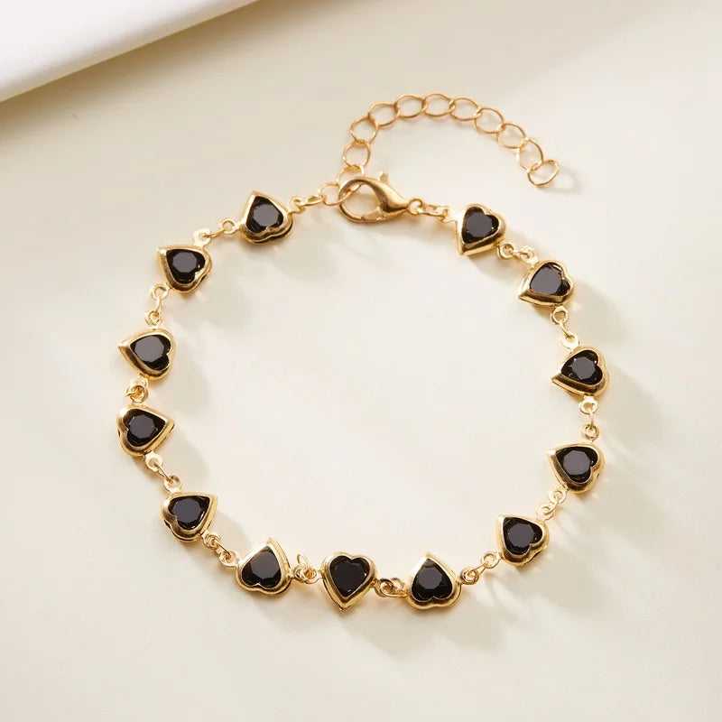 Red Crystal Heart Bracelet