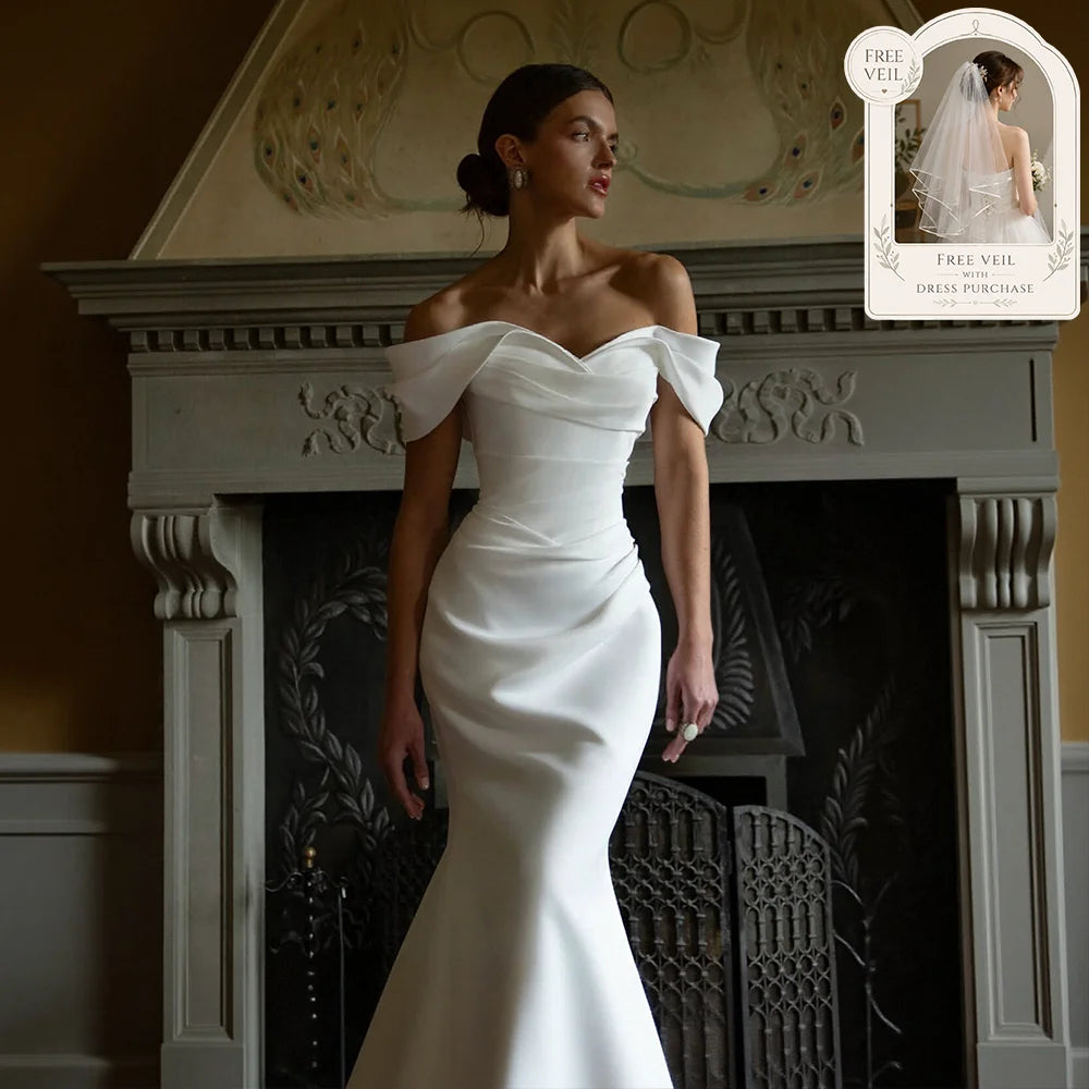 Off-Shoulder Mermaid Wedding Dress