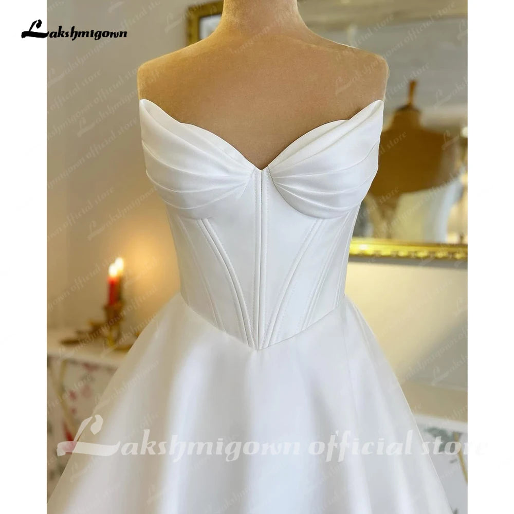 Classic Satin A-Line Wedding Dress