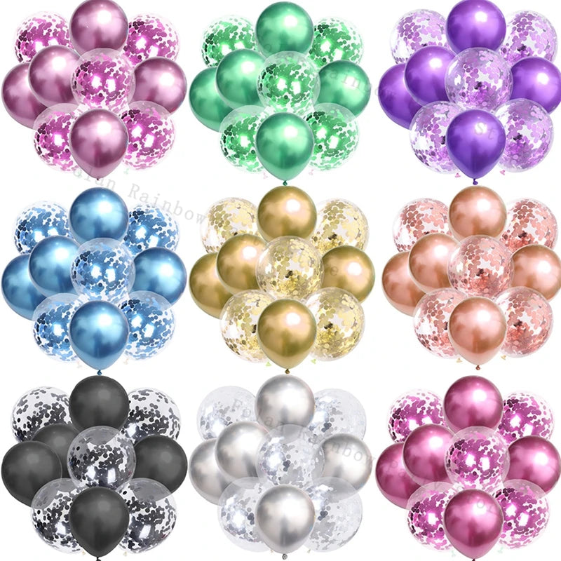 White Gold Party Balloons Set