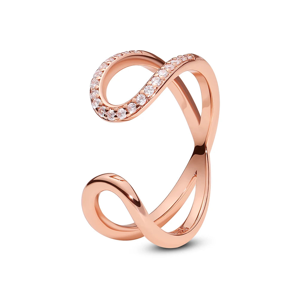 925 Sterling Infinity Heart Ring