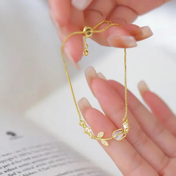 Gold Plated Zircon Bracelet