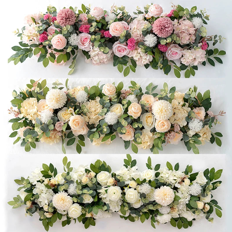 Luxury White Rose Flower Row