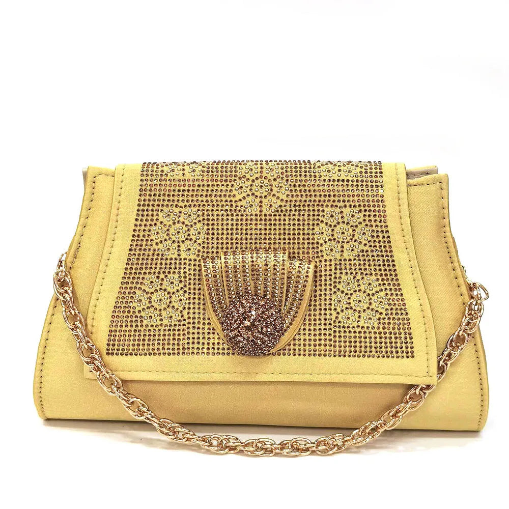 Women's Rhinestone Shoes Bag Set
