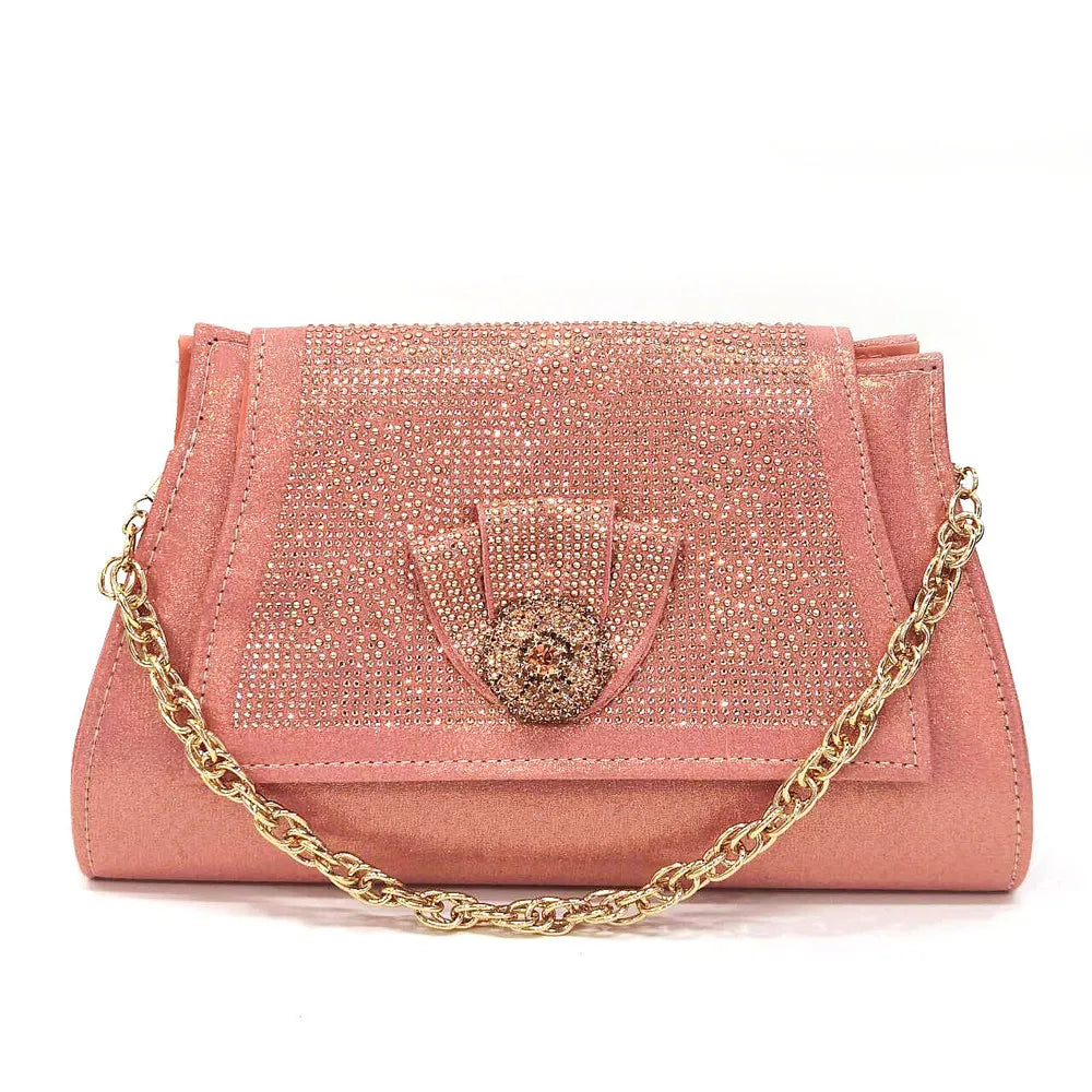 Women's Rhinestone Shoes Bag Set