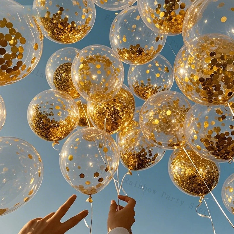 White Gold Party Balloons Set