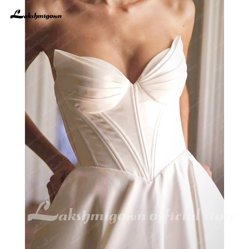 Classic Satin A-Line Wedding Dress
