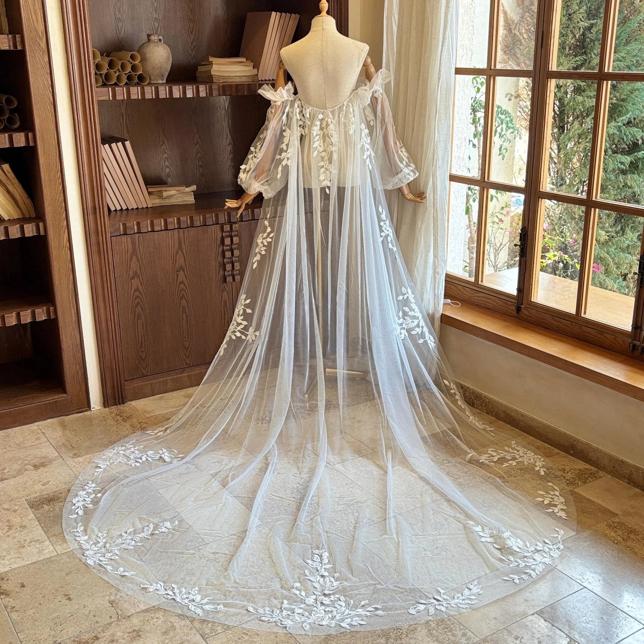 Leaf Lace Bridal Cape