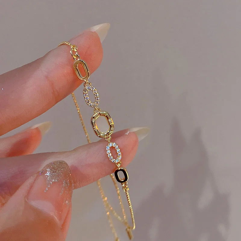 Gold Plated Zircon Bracelet