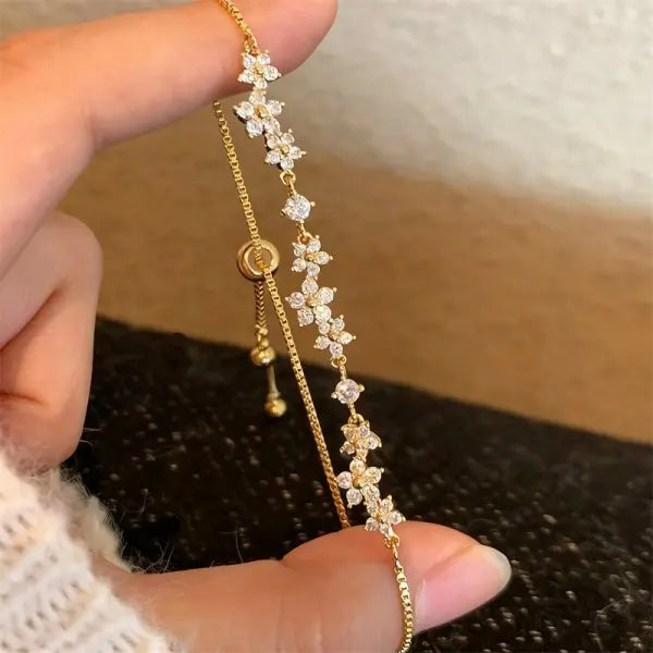 Gold Plated Zircon Bracelet