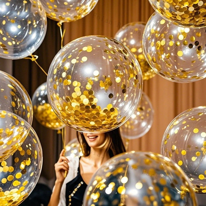 White Gold Party Balloons Set