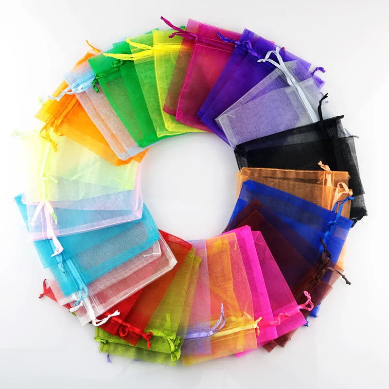 100PCS Organza Gift Bags