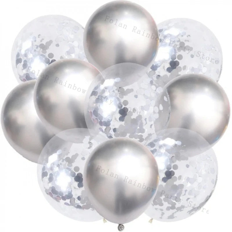 White Gold Party Balloons Set