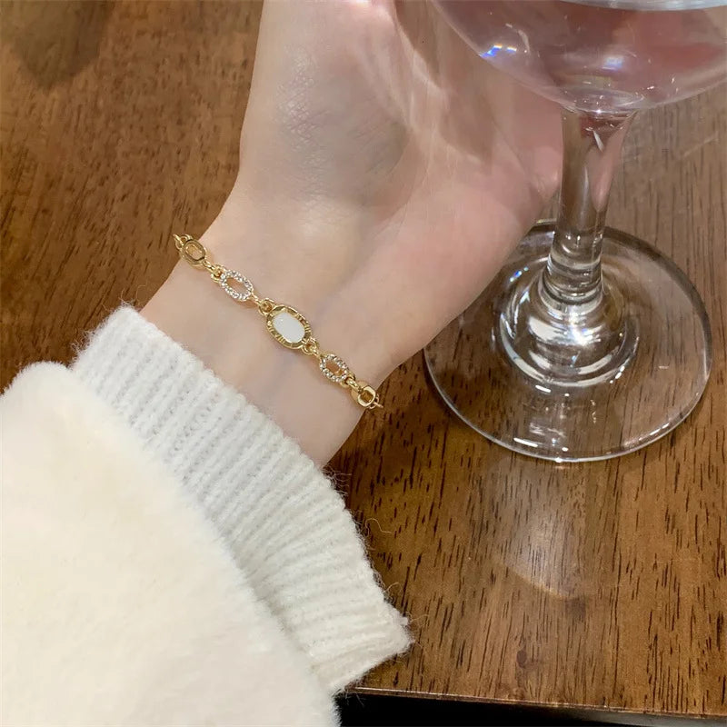Gold Plated Zircon Bracelet