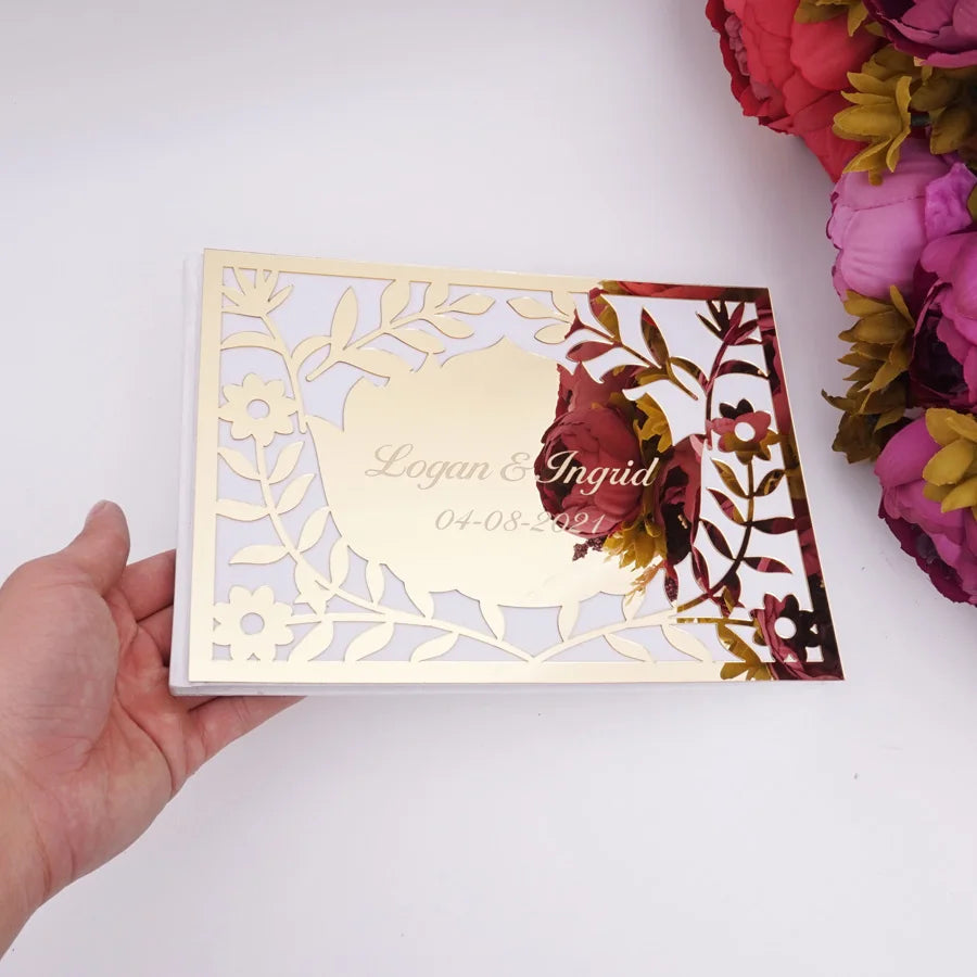 Personalized Acrylic Wedding Guest Book