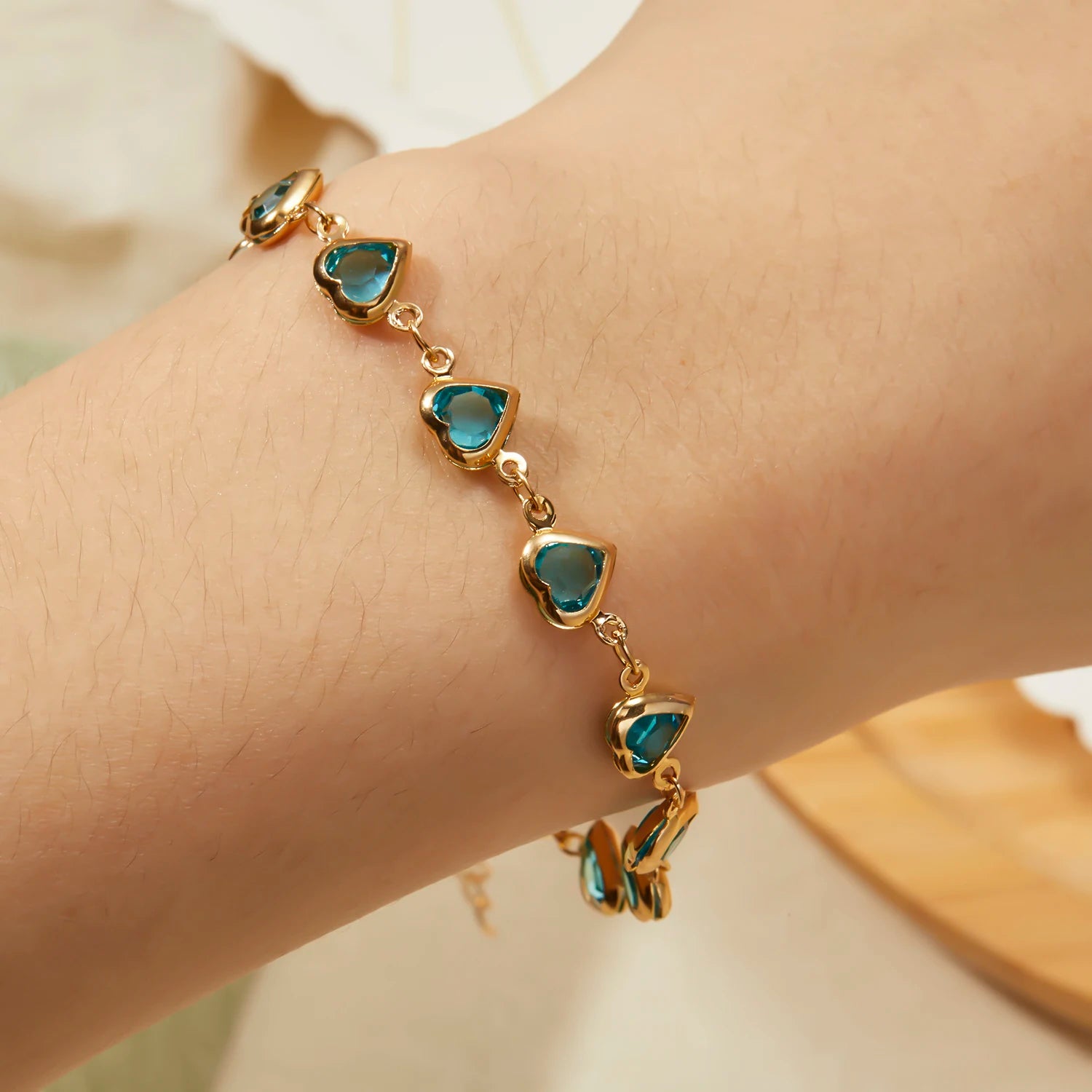 Red Crystal Heart Bracelet