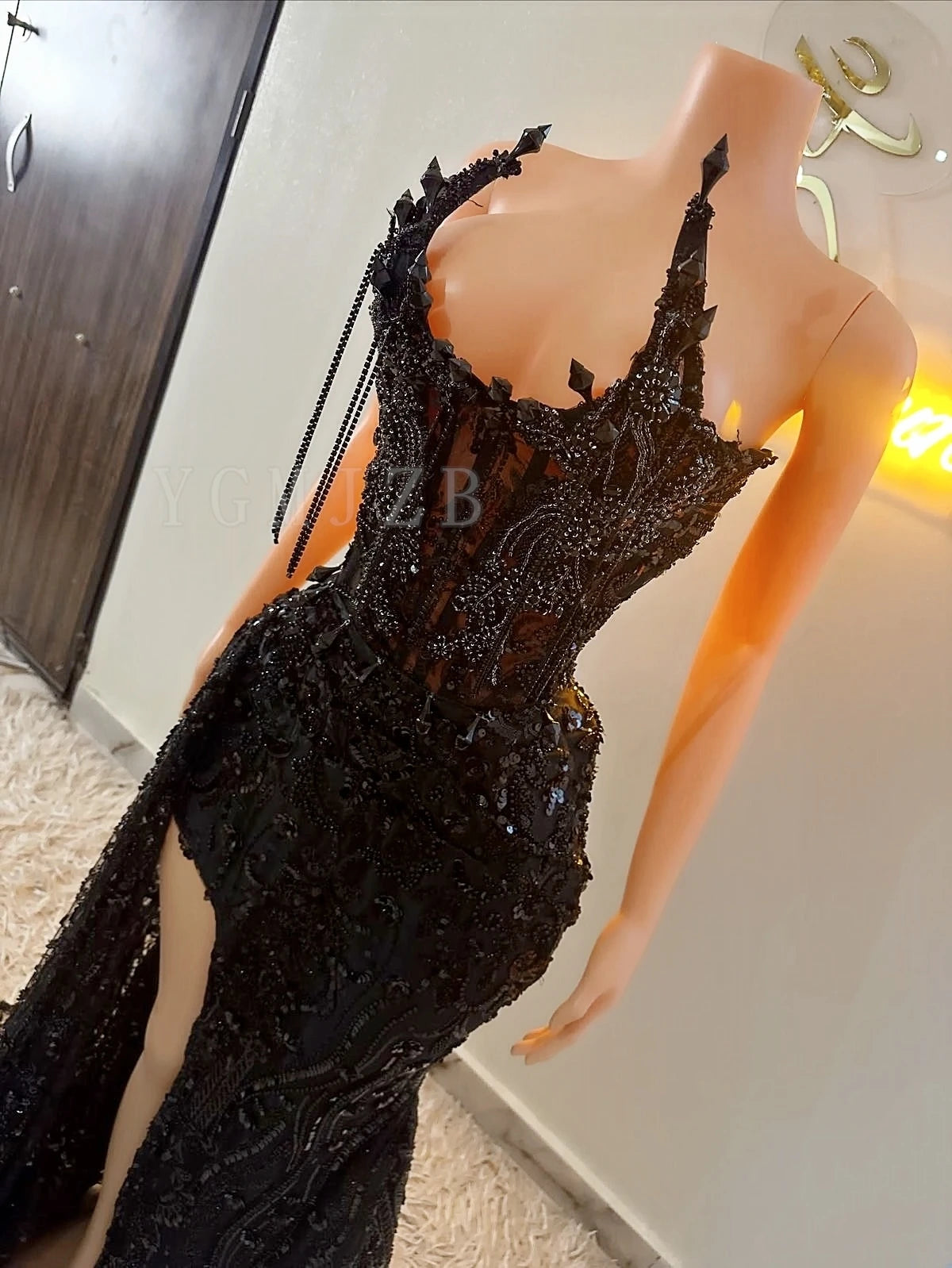 Black Mermaid Prom Dress