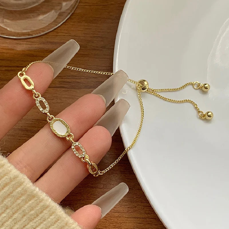 Gold Plated Zircon Bracelet