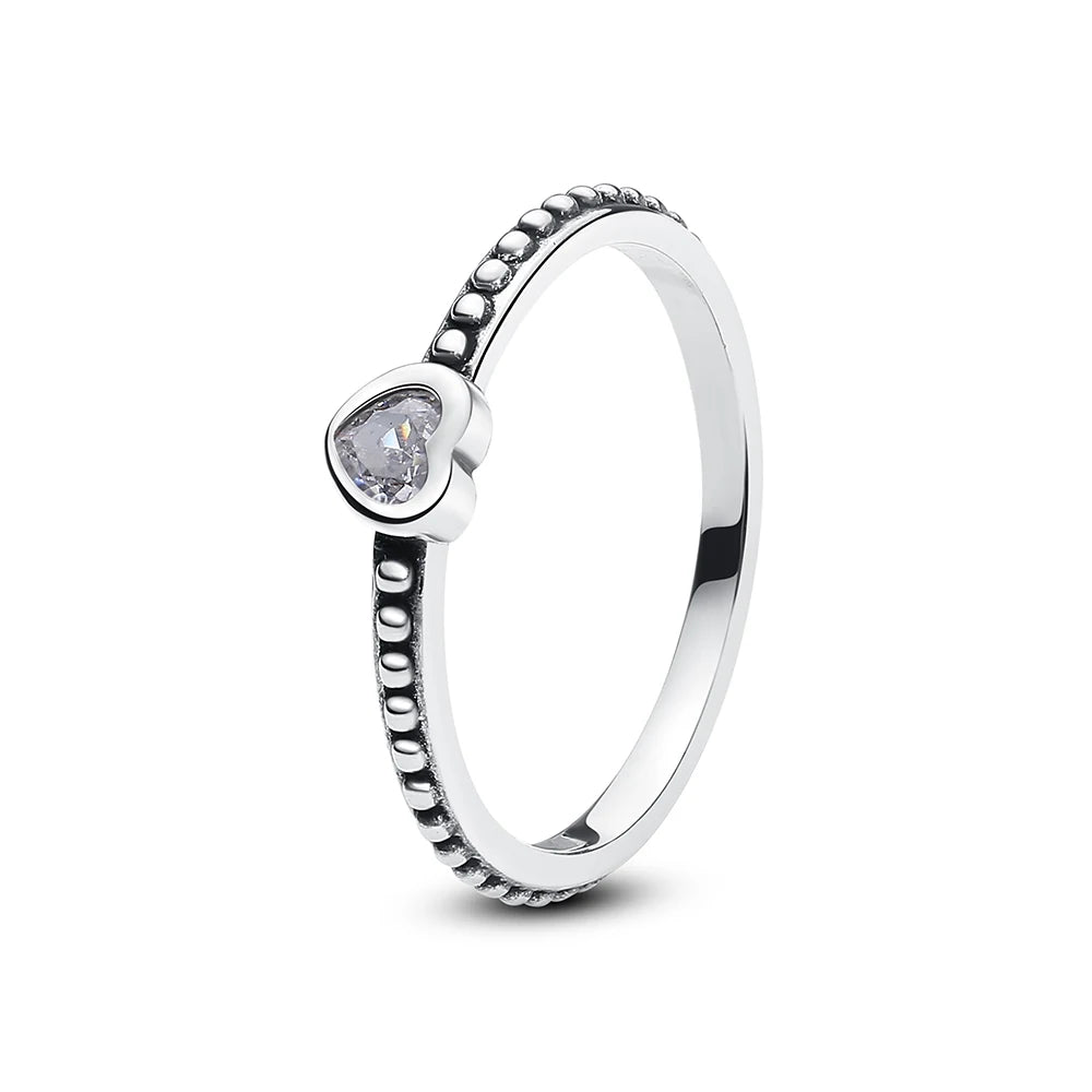 Sterling Silver Heart Stackable Ring