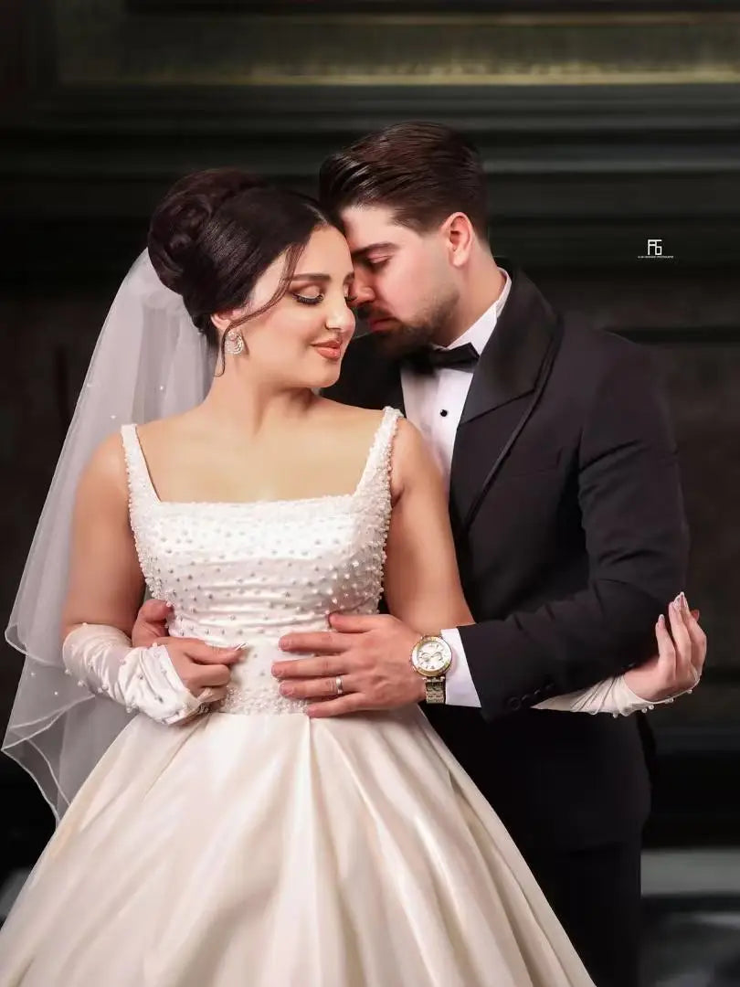 Satin Ball Gown Wedding Dress