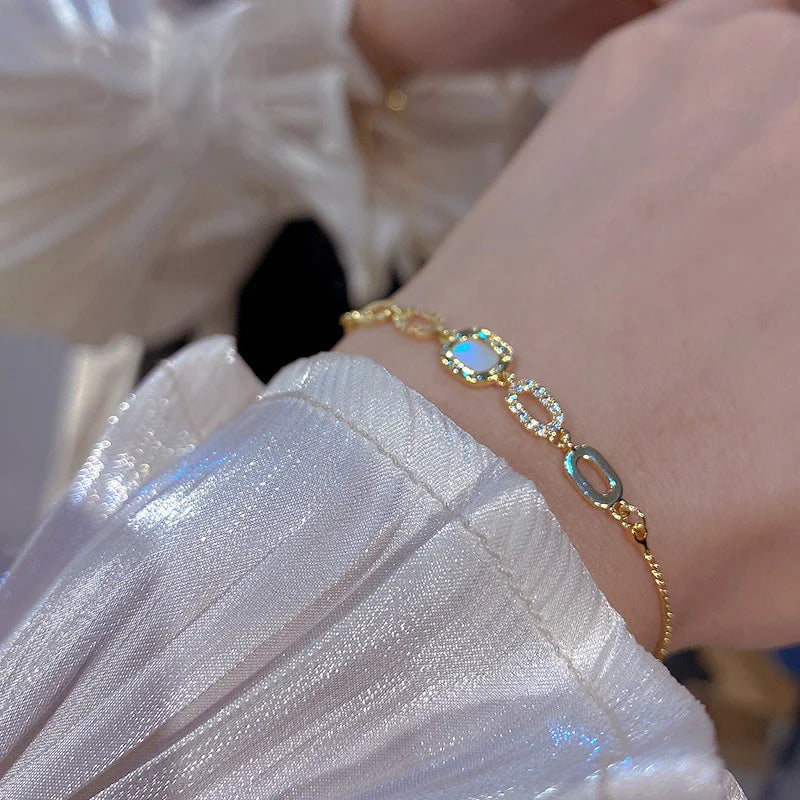 Gold Plated Zircon Bracelet