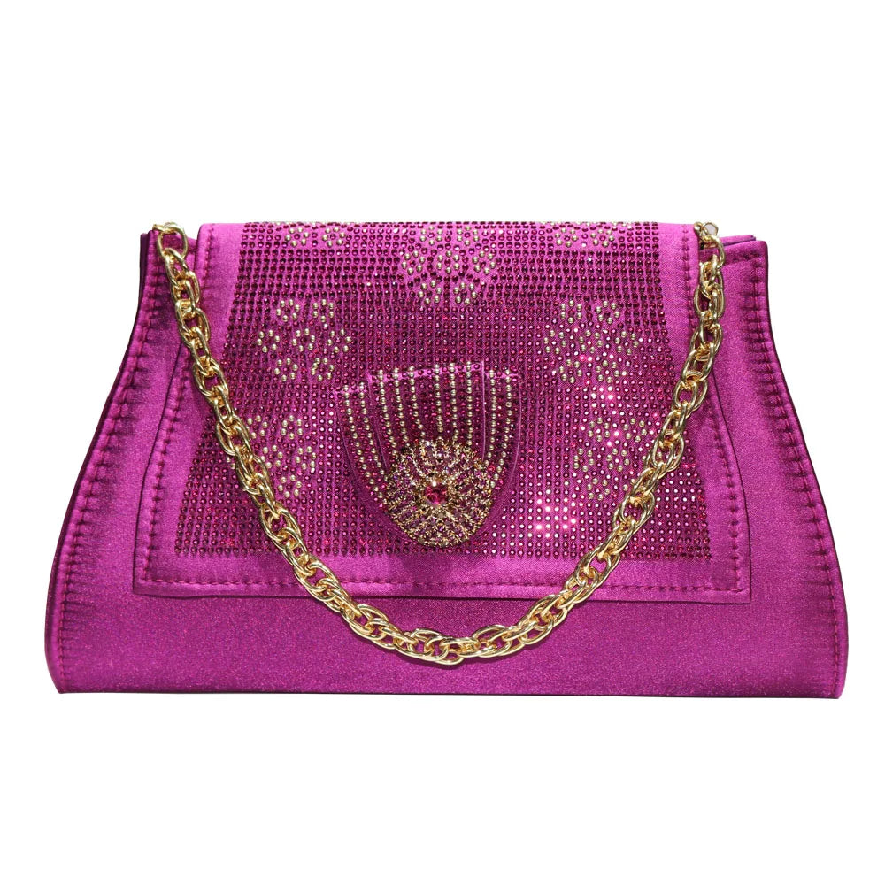 Women's Rhinestone Shoes Bag Set