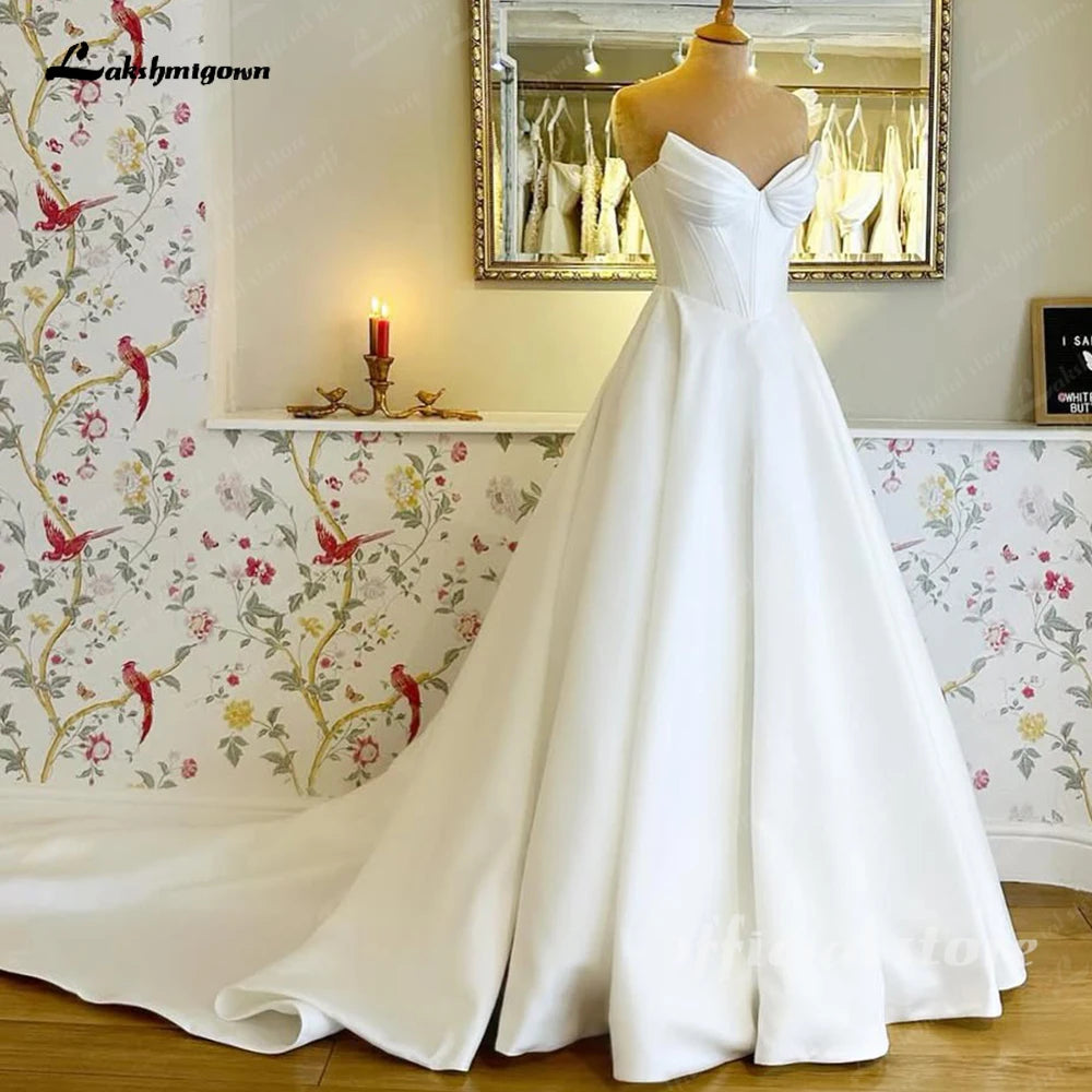 Classic Satin A-Line Wedding Dress