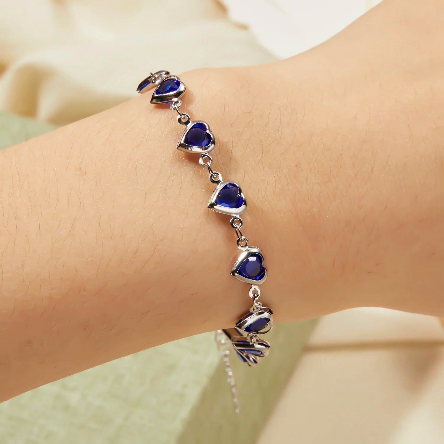 Red Crystal Heart Bracelet