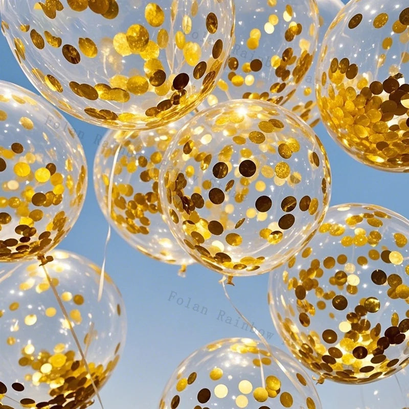 White Gold Party Balloons Set