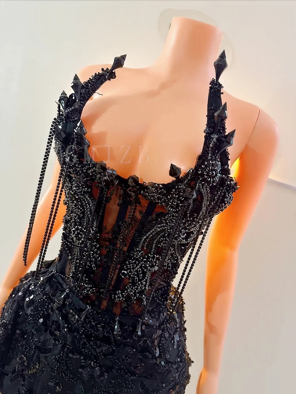 Black Mermaid Prom Dress