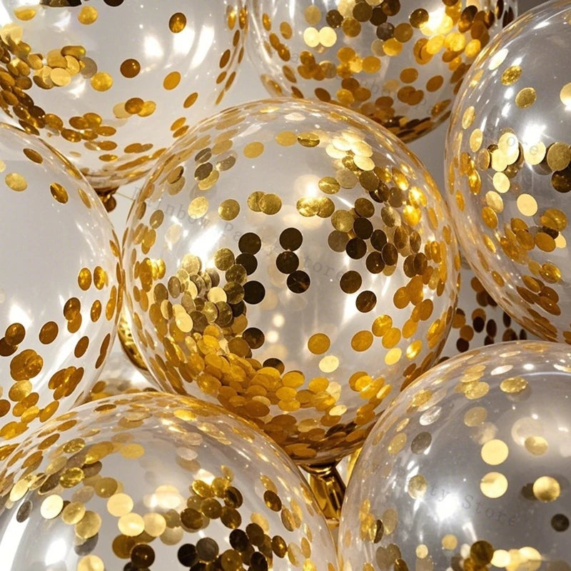 White Gold Party Balloons Set