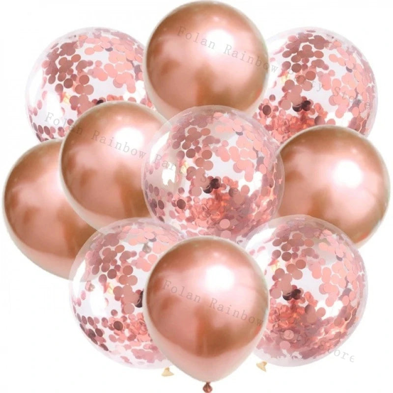 White Gold Party Balloons Set