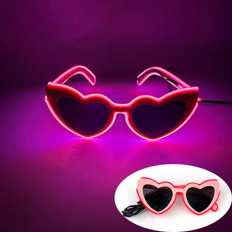 LED Just Married Glasses