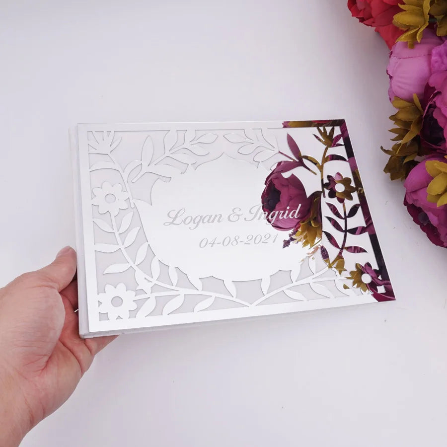 Personalized Acrylic Wedding Guest Book